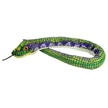 Snake Green Scales Plush 54"